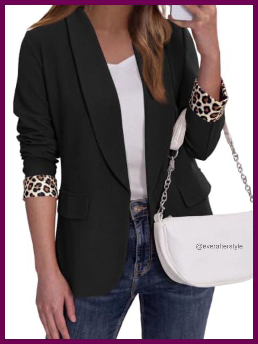 Women's Open Front Blazer Shawl Collar Business Casual Suit Jacket